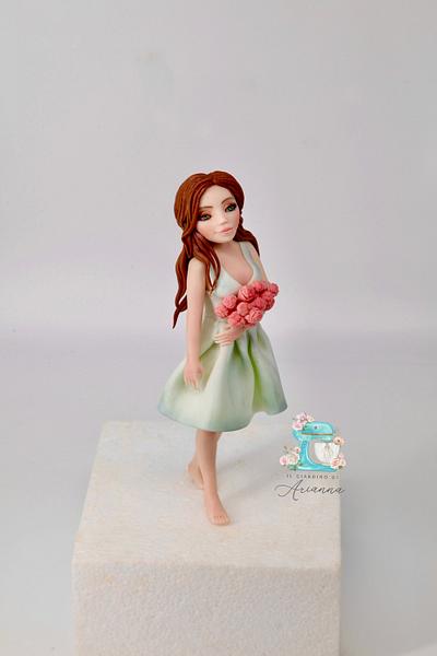 Sugar doll 🌸🌸cake topper  - Cake by Arianna