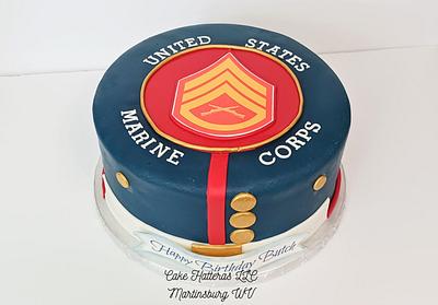Marine Staff Sargent Birthday Cake - Cake by Donna Tokazowski- Cake Hatteras, Martinsburg WV