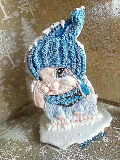 Winter bunny 🌨️❄️ - Cake by Gele's Cookies