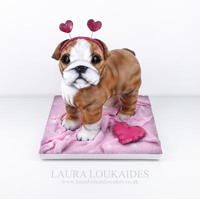 Rosa, The Valentine's Bulldog - Cake by Laura Loukaides
