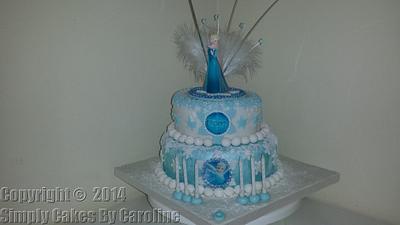 Frozen cake for a Huddersfield customer.   - Cake by Simply Cakes By Caroline