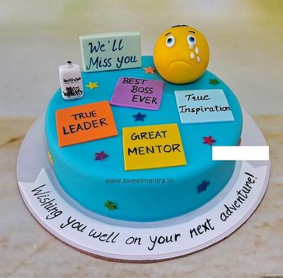 Farewell cake for Manager - Cake by Sweet Mantra Homemade Customized Cakes Pune