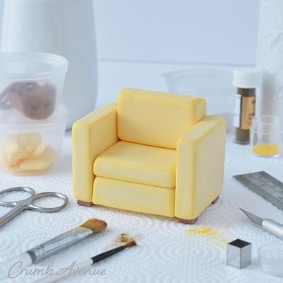 Armchair Cake Topper - Cake by Crumb Avenue
