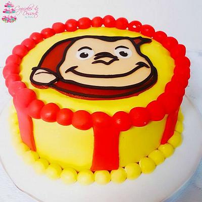 Cute George Monkey Cake - Cake by Risha
