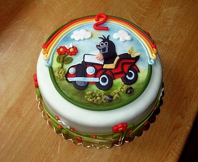 Rainbow and mole in toy car - Cake by Stániny dorty