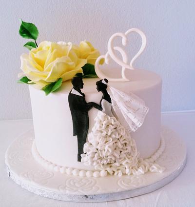Wedding silhouettes - Cake by alenascakes