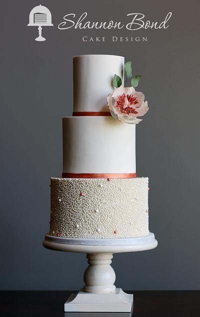 Rose Gold Wedding Cake - Cake by Shannon Bond Cake Design