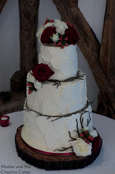 Rustic Wedding Cake - Cake by Mother and Me Creative Cakes
