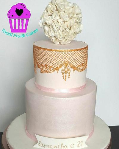 21st birthday cake - Cake by TooTTiFruiTTi