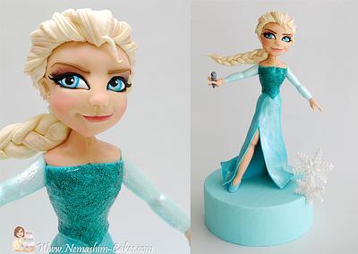 frozen cake topper - Cake by galit