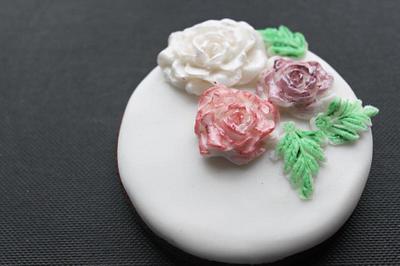 Vintage rose cookies - Cake by pamz