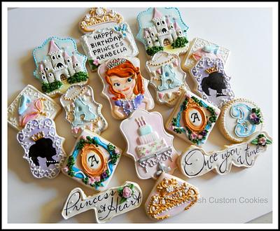 Princess Themed Birthday Cookies - Cake by Kim Coleman (Sugar Rush Custom Cookies)