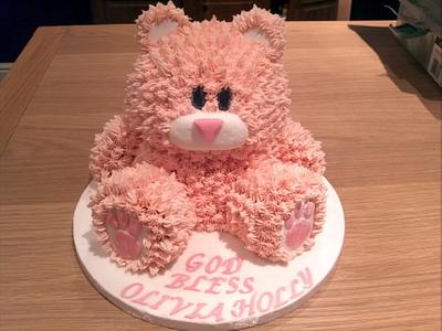 Pink Teddy Bear - Cake by FancyBakes