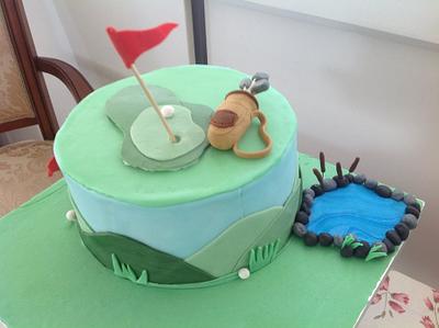 Golfer on the green. - Cake by Radhika