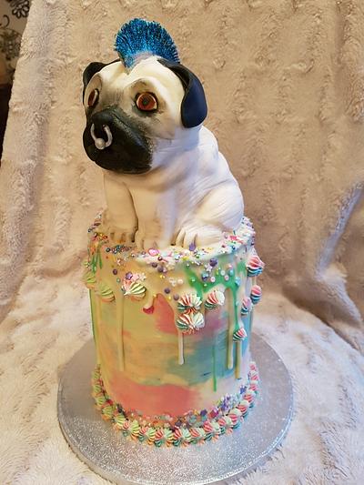 Punk pug cake  - Cake by Sweet Success Cake Company 