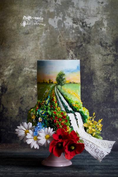 A road in flowers - Cake by Katarzynka