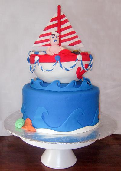 Baby boy salior - Cake by Anchored in Cake
