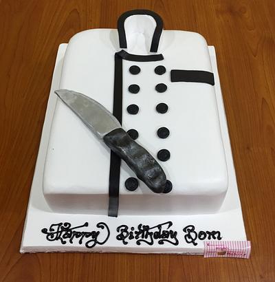 Chef coat in cream - Cake by Michelle's Sweet Temptation