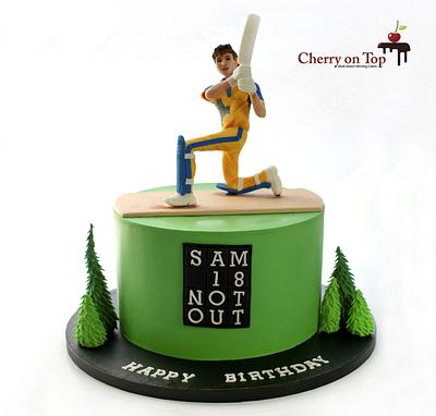 Cricket  Player's Cake  - Cake by Cherry on Top Cakes
