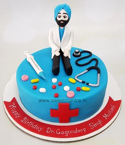 Doctor theme cake - Cake by Sweet Mantra Homemade Customized Cakes Pune