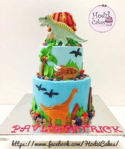 Dinasours Cake🦕🦖❤️💚 - Cake by Hend Taha-HODZI CAKES