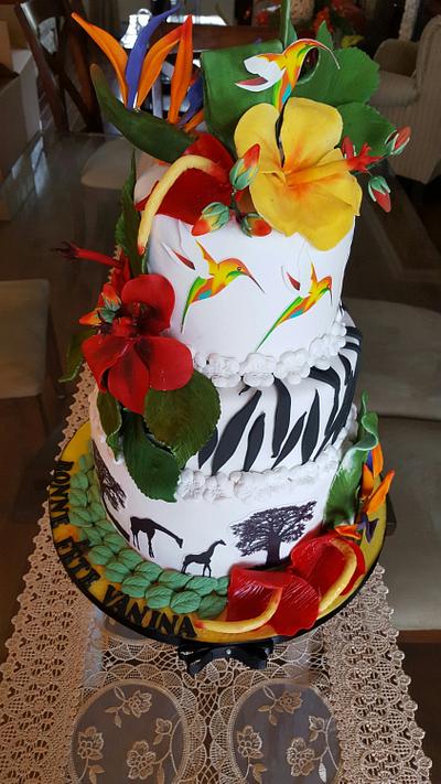 Floral diversity, When Senegal meets Martinique - Cake by Rosy67