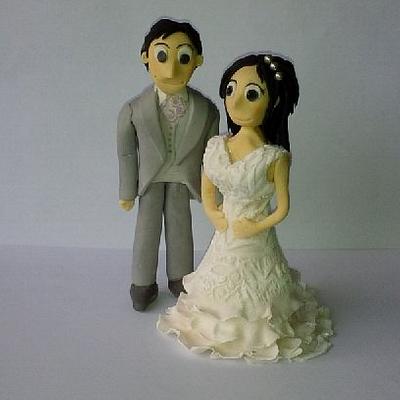 wedding bride and groom cake toppers - Cake by cupcakesbyaashi