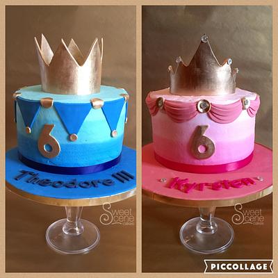 Royal Twins Birthday Cakes - Cake by Sweet Scene Cakes
