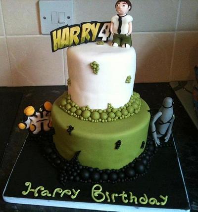 Ben ten tier birthday cake - Cake by Krumblies Wedding Cakes