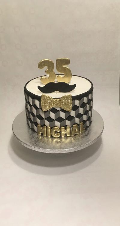 35th birthday cake  - Cake by Kvety na tortu