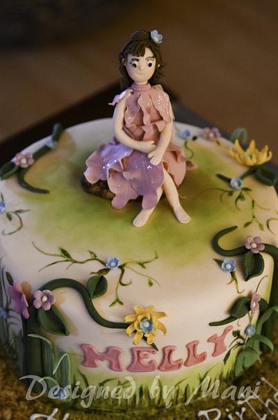 pink fairy  - Cake by designed by mani