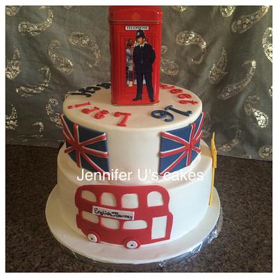 A British sweet 16 - Cake by Jenscakes15