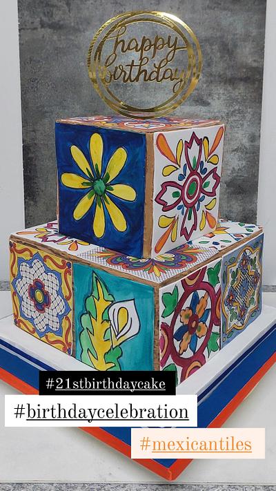Mexican Tiles - Cake by sophia haniff