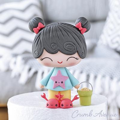 Summer Girl Cake Topper - Cake by Crumb Avenue