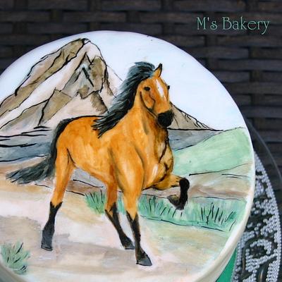 Painted Horse Cake - Cake by M's Bakery
