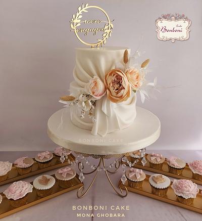 Flower wedding cake - Cake by mona ghobara/Bonboni Cake