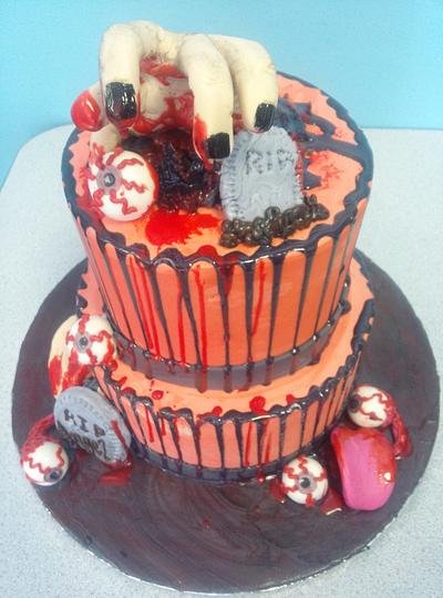 Zombie Birthday  - Cake by KarenCakes