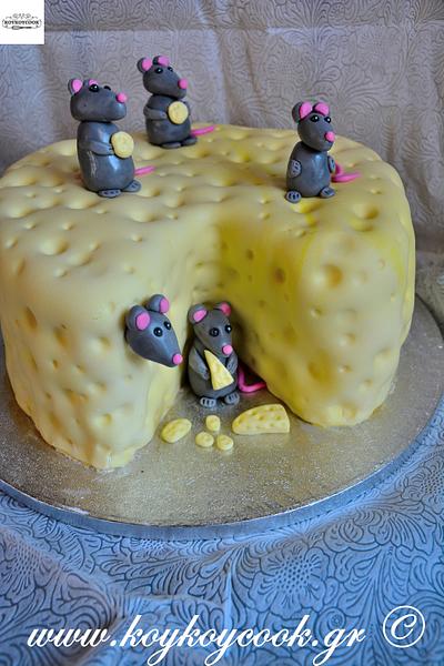 CHEESE AND MICE CAKE - Cake by Rena Kostoglou