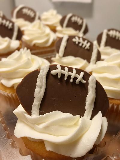 Chocolate Football Cupcakes  - Cake by Wendy Army