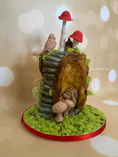 Forest Fairy Cake buttercream - Cake by Zoi Pappou