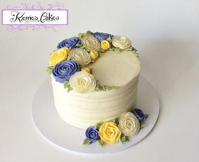 Spring Roses and Ranunculus - Cake by vivalabuttercream