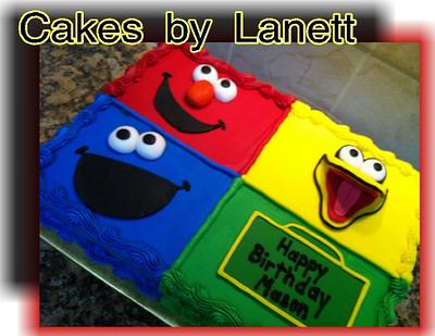 Sesame Street Block Cake - Cake by Lanett