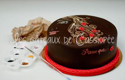 Handpainted cake - Cake by Hélène Brunet