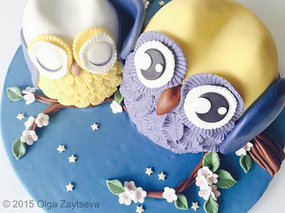 Baby shower Owl cake. - Cake by Olga Zaytseva 
