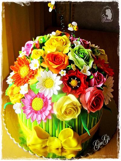 Cake with flowers - Cake by Galya's Art 