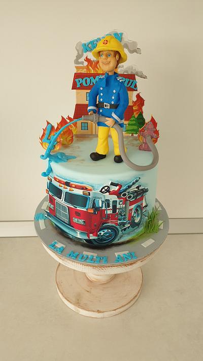 Fireman Sam  cake - Cake by Torturi Mary