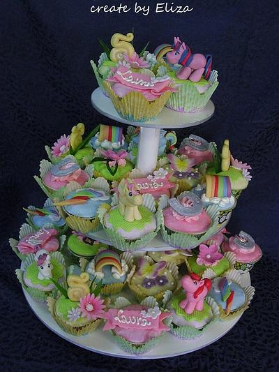 Little Pony theme cupcakes :) - Cake by Eliza