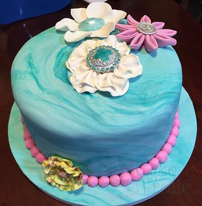Fabric Flowers - Cake by CakeFrolic