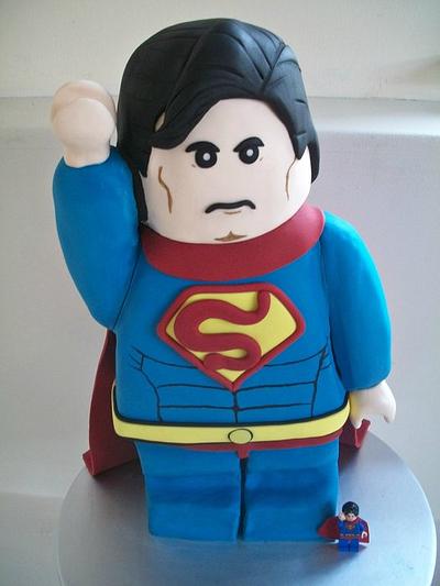 Lego Superman  - Cake by sarahf