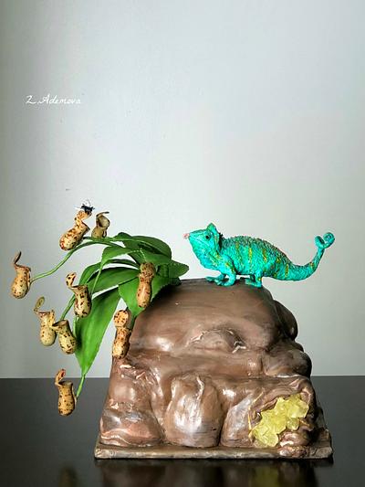 Colorful Chameleon Cake - Cake by More_Sugar